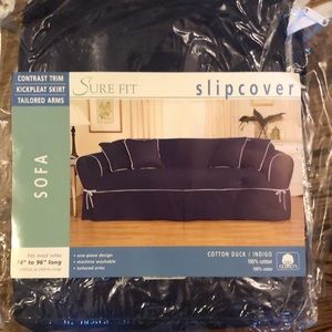 NEW navy sofa slipcover 100% cotton